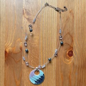 Beaded & Faux Pearl Necklace